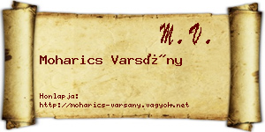 Moharics Varsány névjegykártya